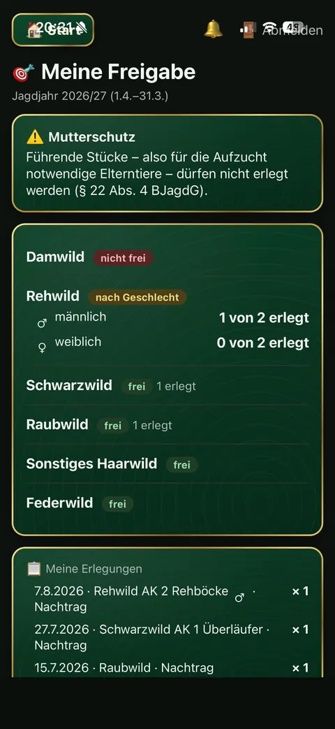 Freigaben